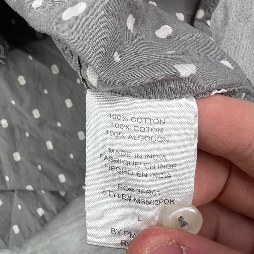 RVCA Slim Fit Button Down Shirt Mens Large Polka Dot Floral Button Down Lot of 2 - Picture 11 of 15